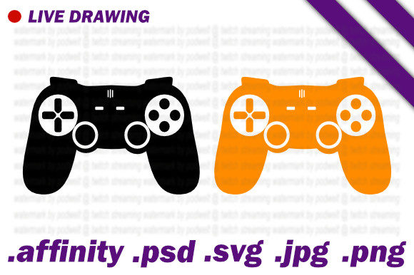 Controller Silhouette Gaming: Graphics & Illustrations