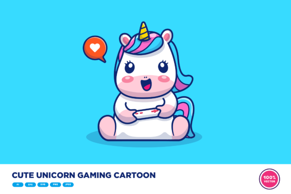 Cute Unicorn Gaming Cartoon: A Designer’s Embroidery Review