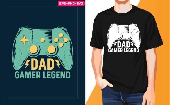 Dad Gamer Legend: Print Templates & Graphics