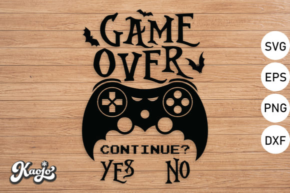 Game Over Halloween Graphics & Illustrations