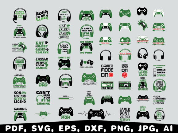 Gamer Svg Bundle: Gaming Svg Graphics & Illustrations