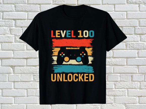 Gaming Level 100 Unlocked Graphics & Print Templates