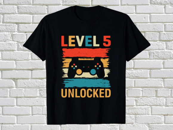 Gaming Level 5 Unlocked Graphics and Print Templates