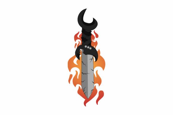 Gaming Sword & Fire C: Bold Graphics for Logos