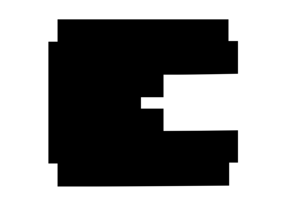 Mono Blocky Bitmap Letter C: Graphics for Crafts
