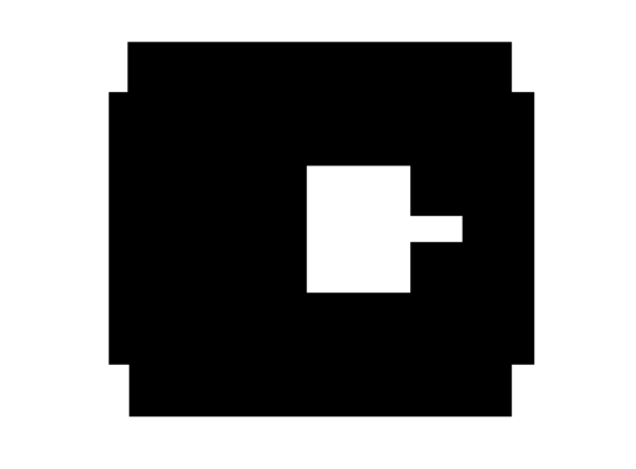 Mono Blocky Bitmap Letter D: Retro Graphics for Crafts